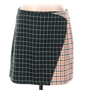 Urban Outfitters green and beige plaid skirt